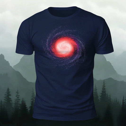 DTG Nebula Swirl Pattern Sci-Fi Casual T-Shirt