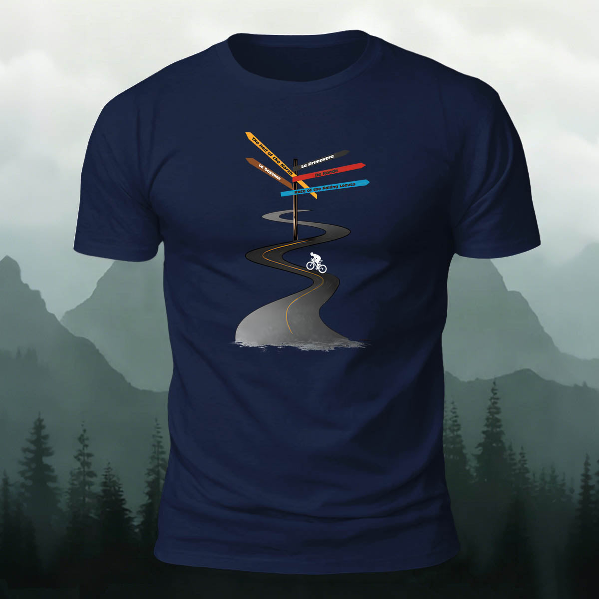 Combed Cotton Road Cycling Printed T-Shirt