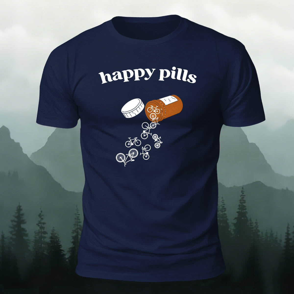 Cotton Happy Pills Printed Outdoor Cycling T-Shirt