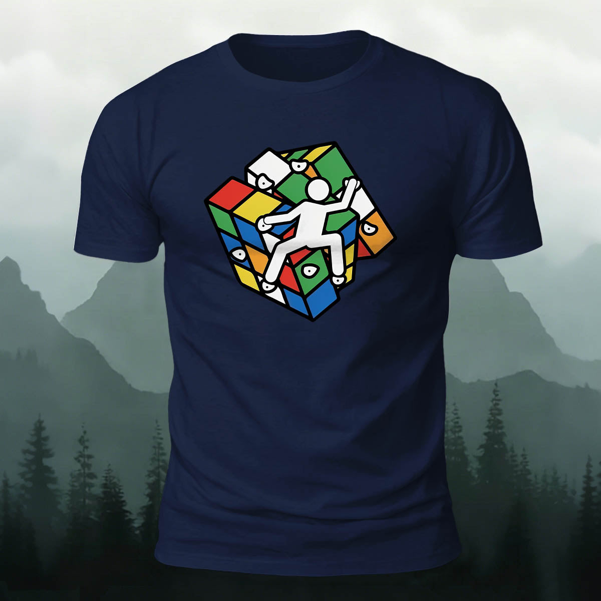 Climbing Cube Simple Casual Breathable T-Shirt