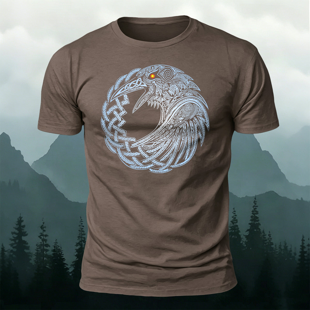 Mythical Totem Print Versatile 100% Cotton T-Shirt