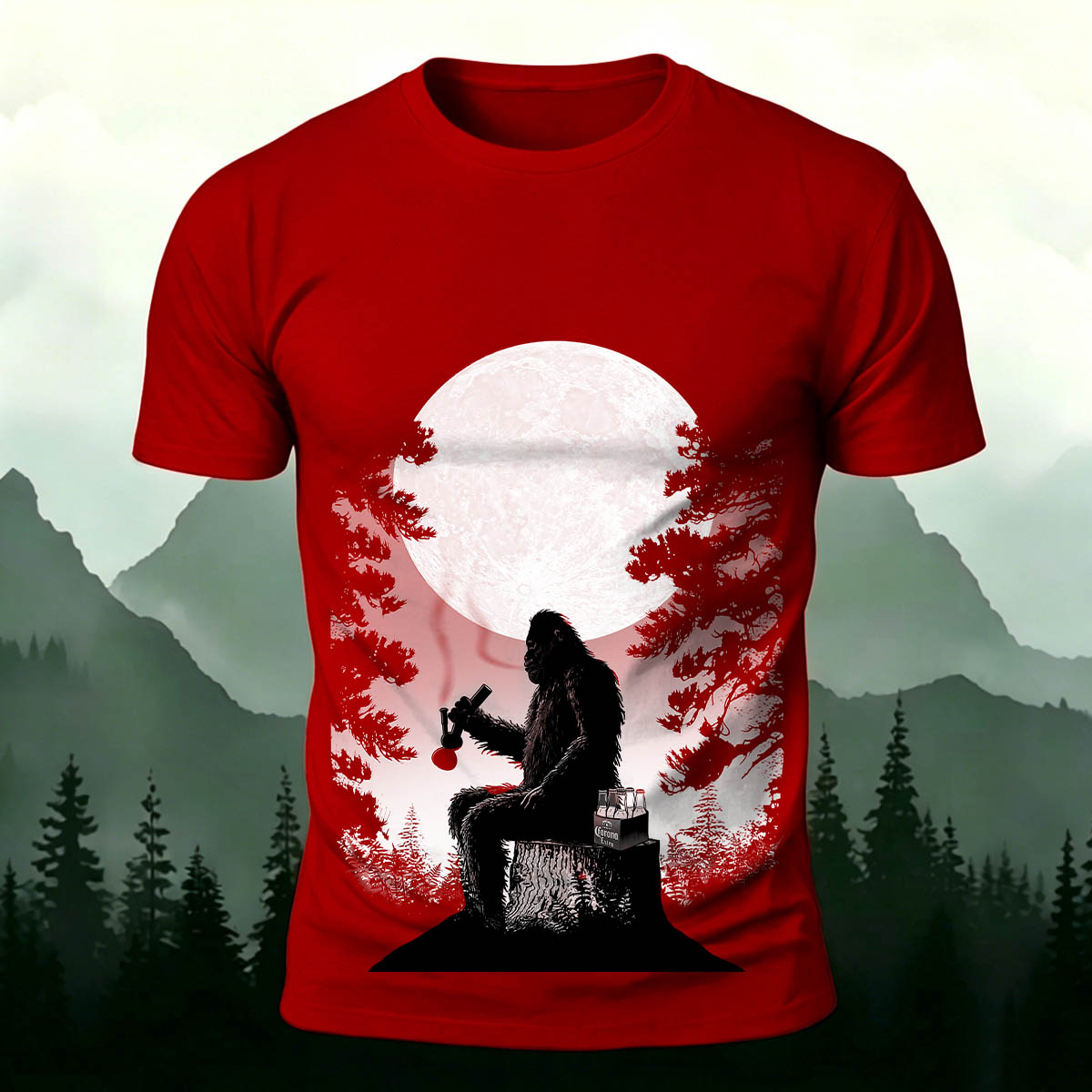 Fun Gorilla Print Natural Casual Comfortable T-Shirt