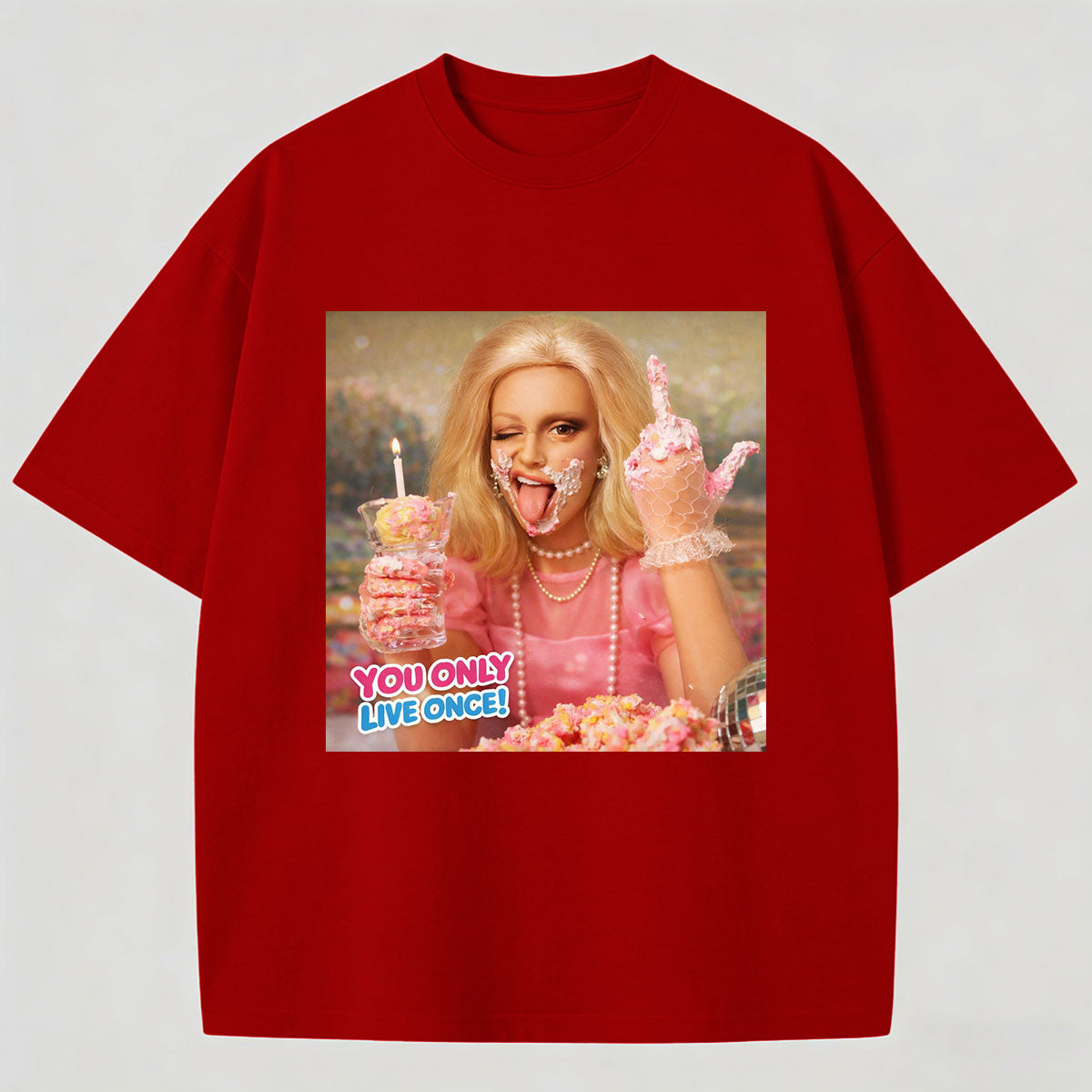 Meme You Only Live Once Cotton Printed T-Shirt