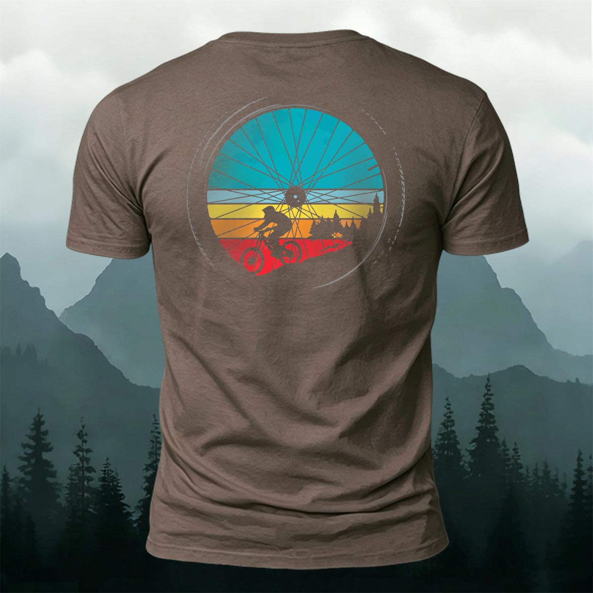 Cycling Wheel Pattern Outdoor Breathable Casual T-shirt CO