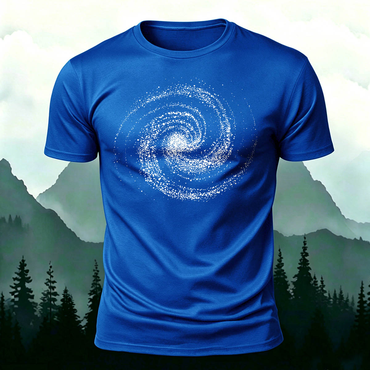 Minimalist Universe Print Casual 100% Cotton T-Shirt