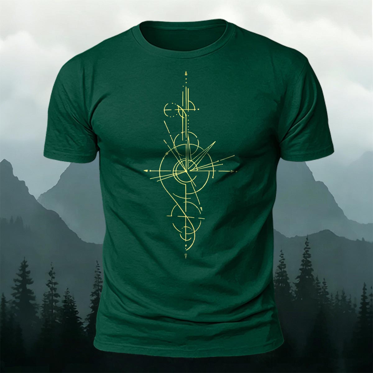 Geometric Line Simple Casual Short-Sleeve T-Shirt