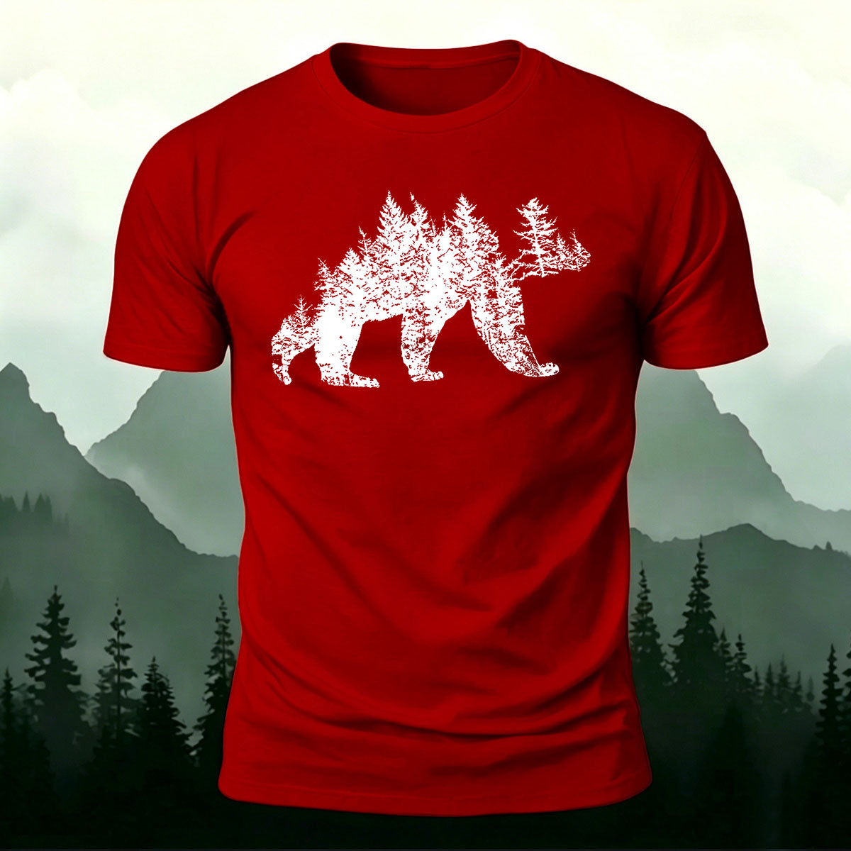 Artistic Dinosaur Illustration Premium Cotton Casual T-Shirt