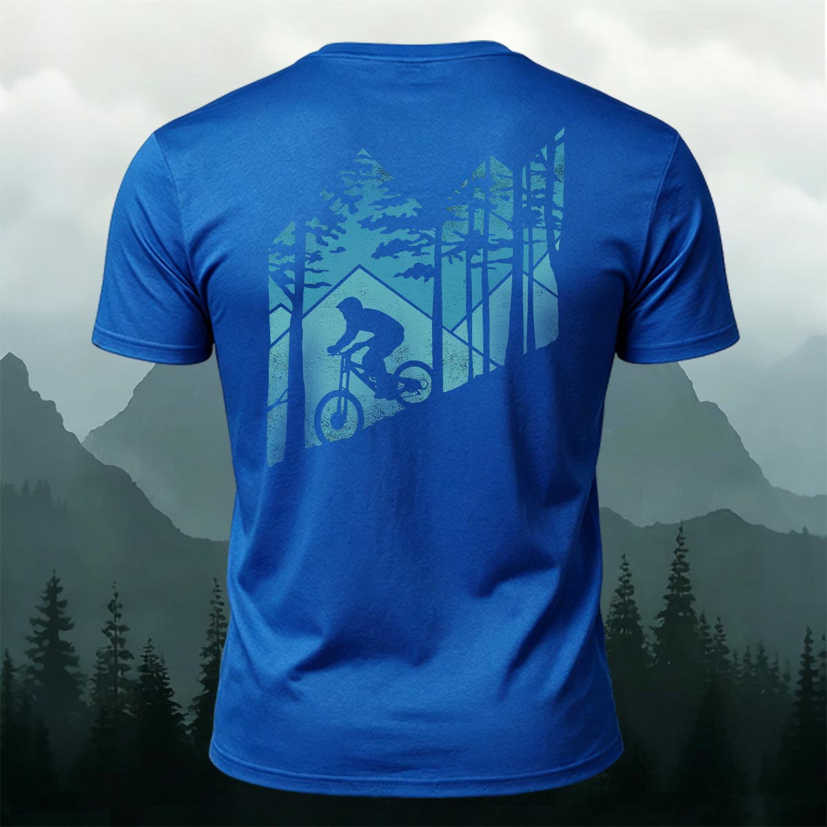 Casual Cycling Print Soft-Touch Cotton T-Shirt