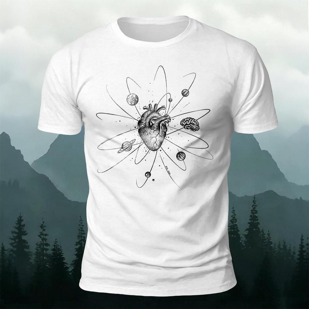 Fun Heart-Printed Casual Cotton T-Shirt