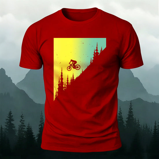 Cycling Adventure Outdoor Casual Soft-touch Feel Tee Red