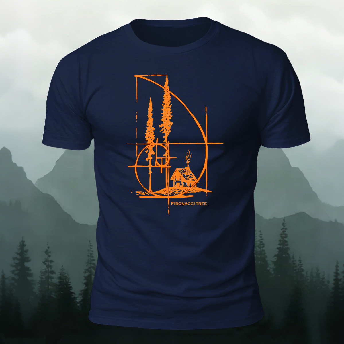 Tree Landscape Minimalist Outdoor Casual T-shirt