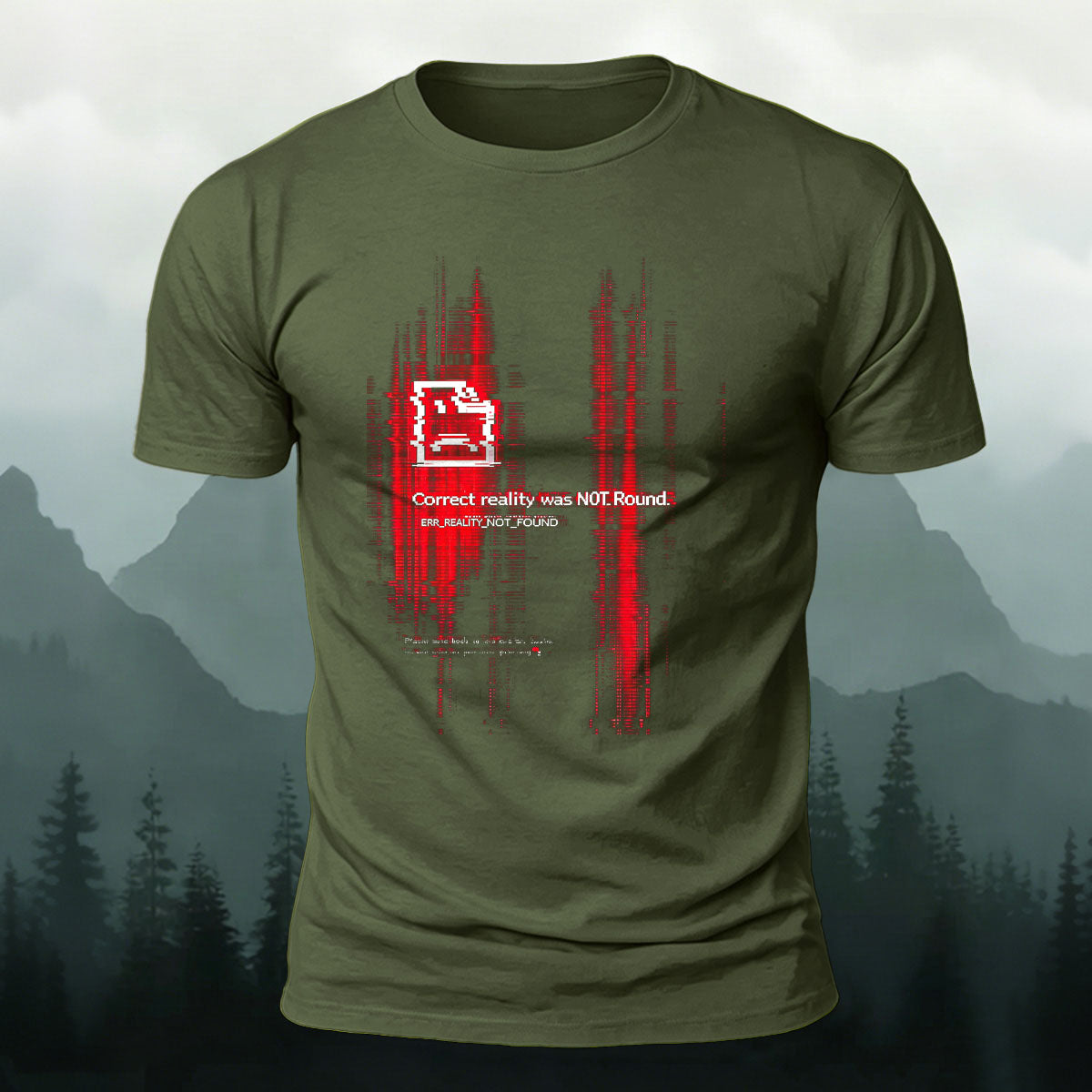 NOT Found Reality  Print Casual Cotton T-Shirt