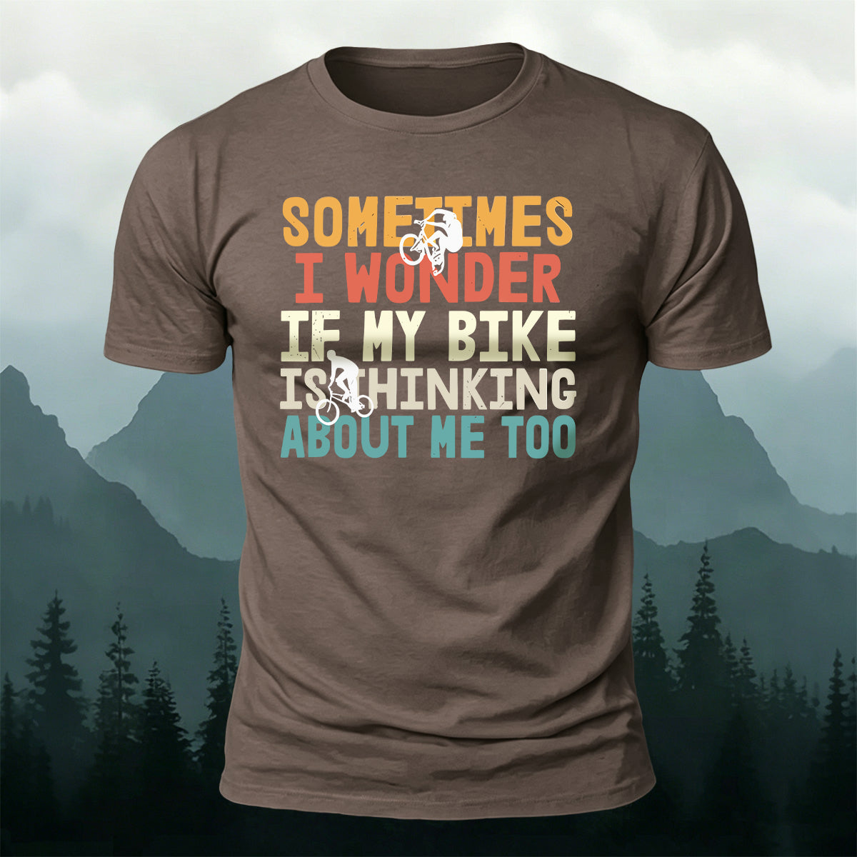 Cycling-themed Outdoor Casual Cotton T-Shirt