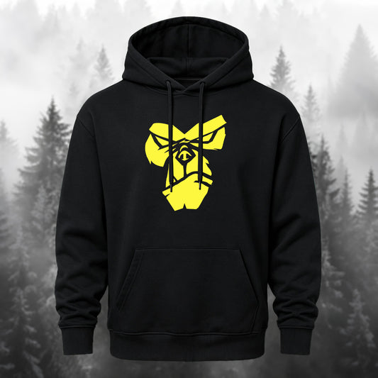Cotton-Blend Angry Ape Print Casual Hoodie