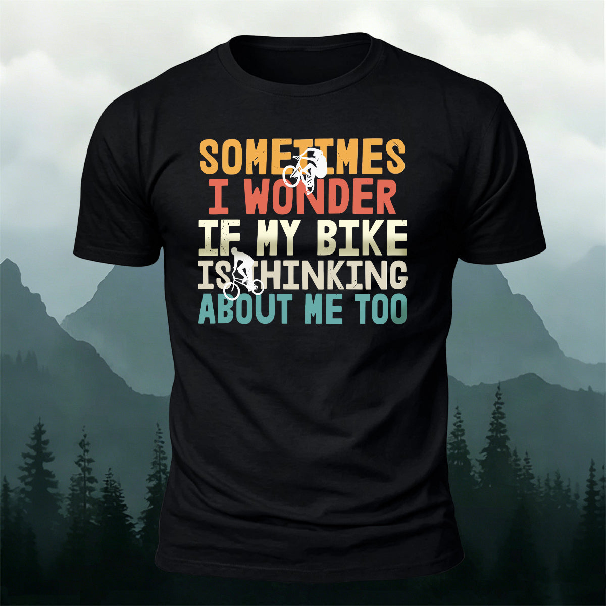 Cycling-themed Outdoor Casual Cotton T-Shirt