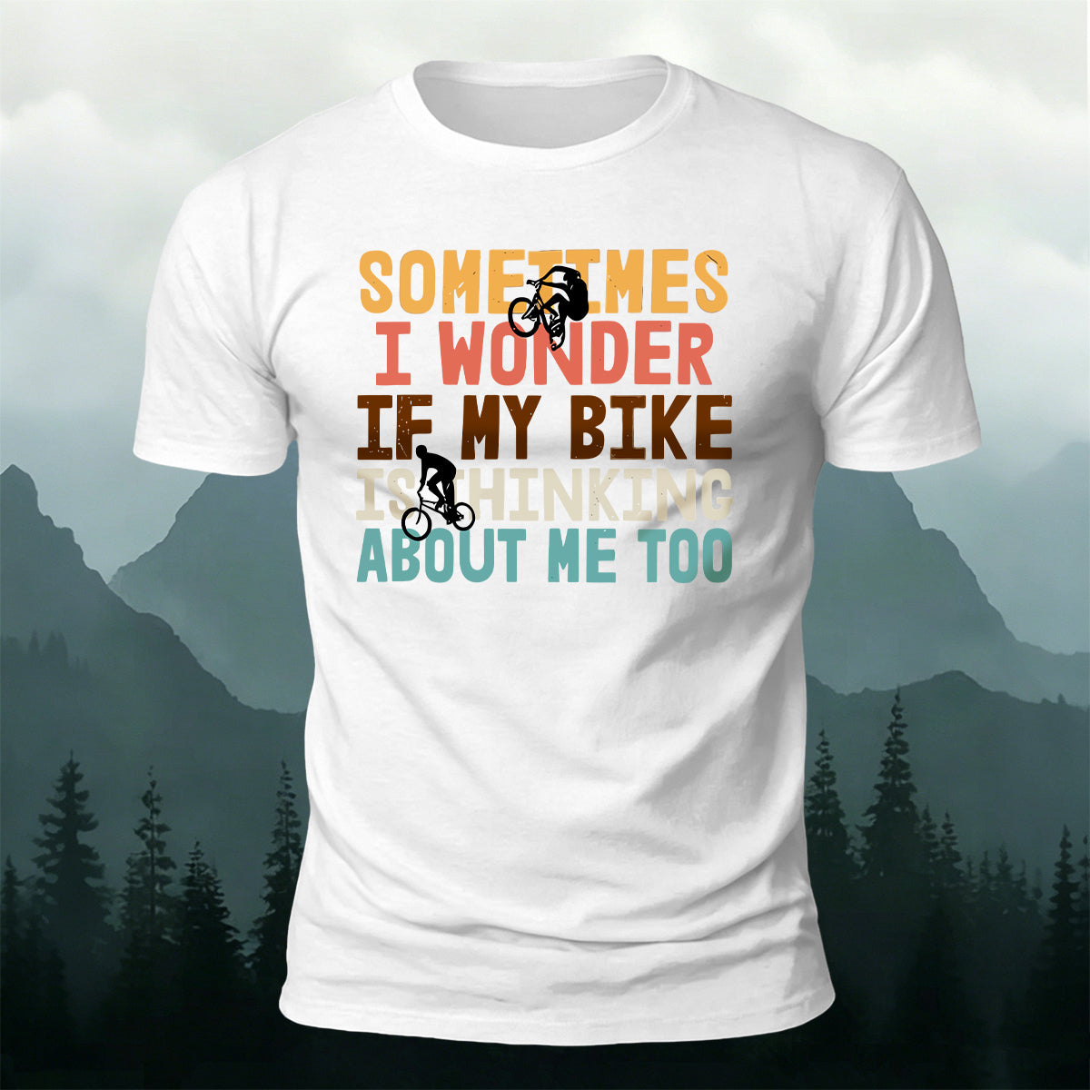 Cycling-themed Outdoor Casual Cotton T-Shirt