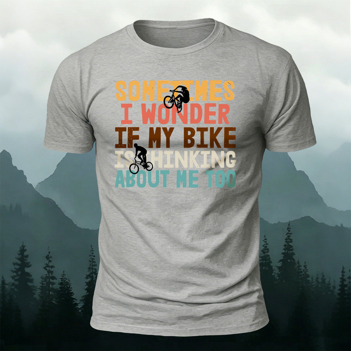 Cycling-themed Outdoor Casual Cotton T-Shirt