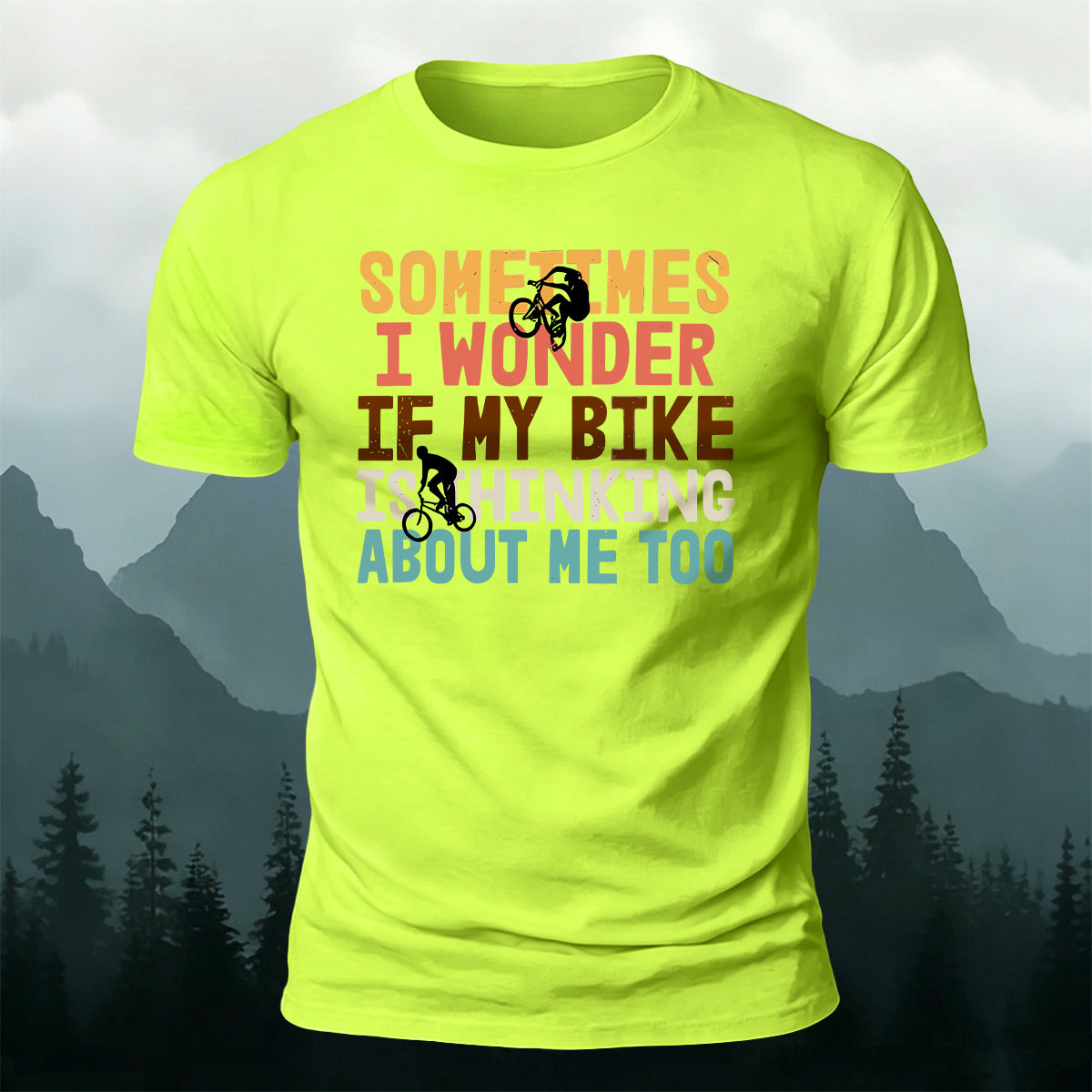 Cycling-themed Outdoor Casual Cotton T-Shirt