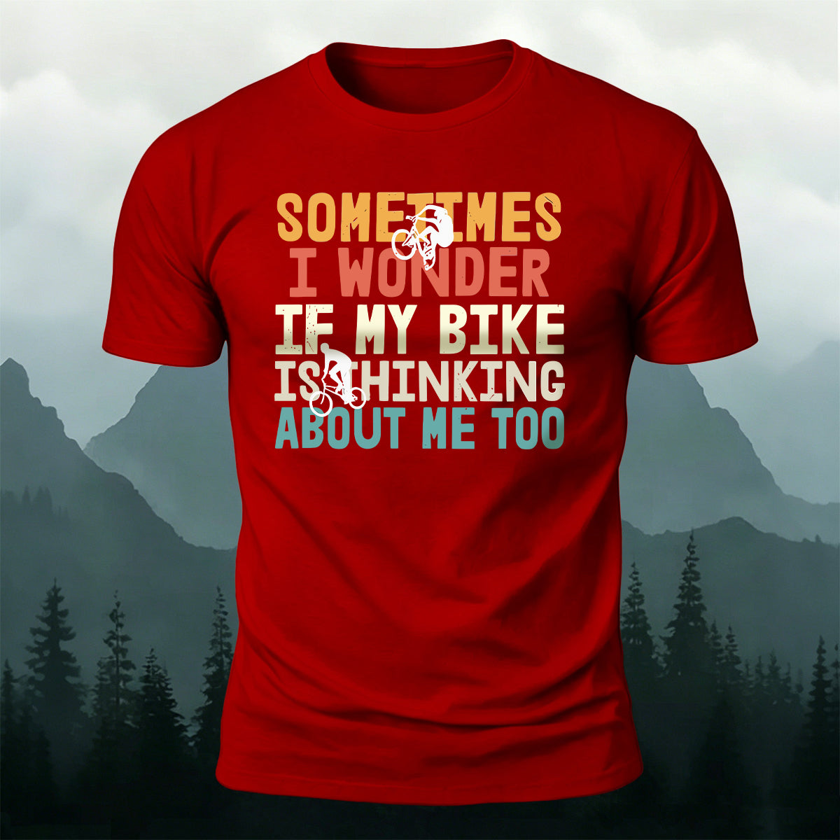 Cycling-themed Outdoor Casual Cotton T-Shirt