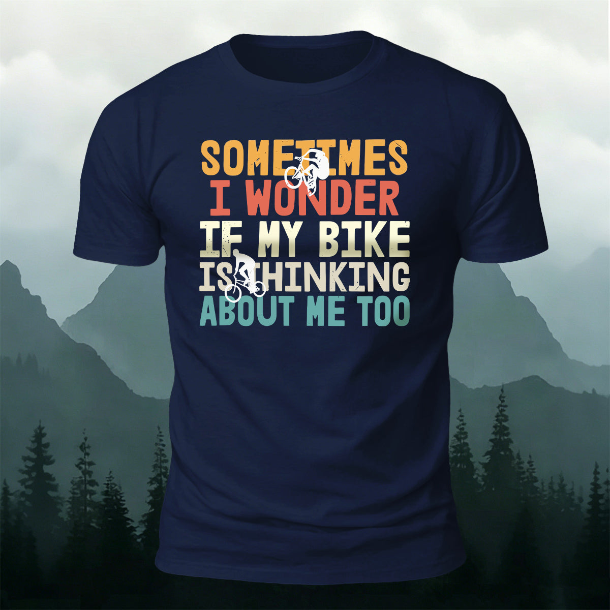 Cycling-themed Outdoor Casual Cotton T-Shirt