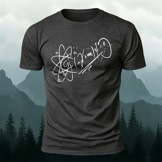 Combed Cotton Atomic Structure Print  Casual Outdoor T-Shirt