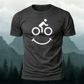 100% Cotton Cycling Fun Emoji Minimalist T-Shirt