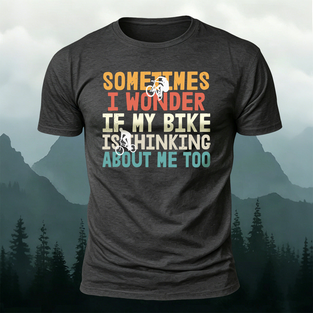 Cycling-themed Outdoor Casual Cotton T-Shirt