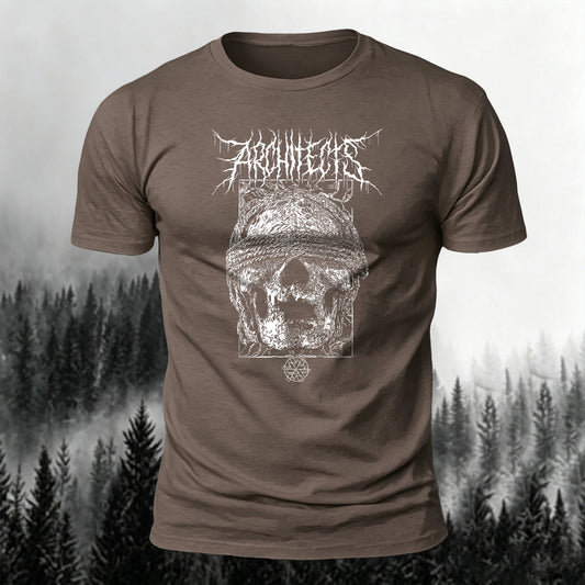 Premium Cotton Skull-Print Crew-Neck T-Shirt