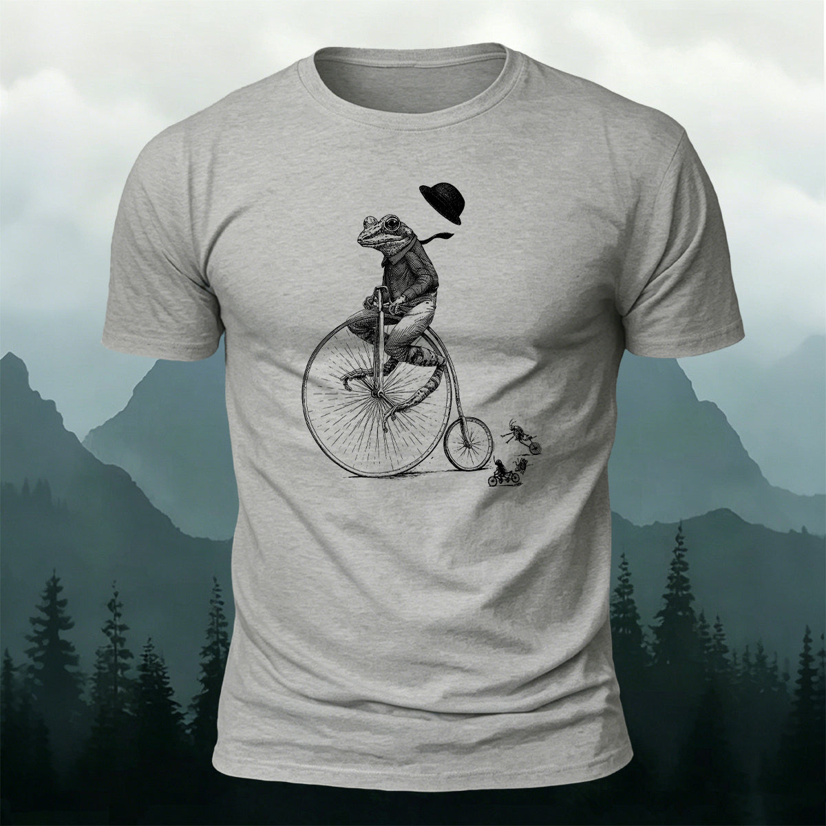 Fun Animal Cycling Race Premium Cotton T-Shirt