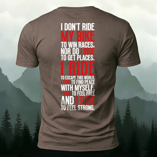 Cotton Personalized Cycling Letter Trendy Casual Tee