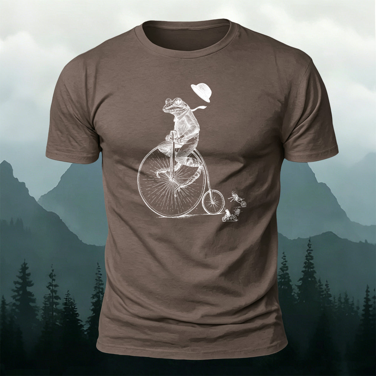 Fun Animal Cycling Race Premium Cotton T-Shirt