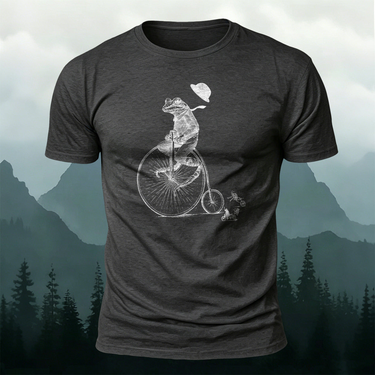 Fun Animal Cycling Race Premium Cotton T-Shirt