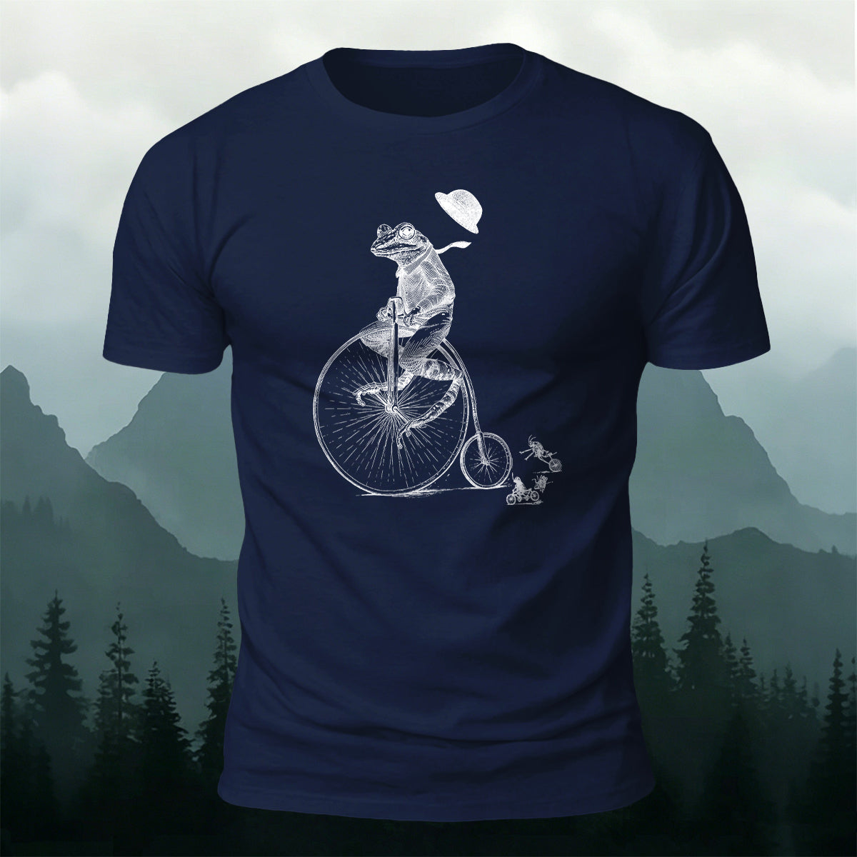 Fun Animal Cycling Race Premium Cotton T-Shirt