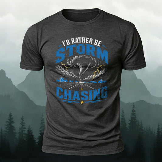 I'd Rather Be Storm Chasing Printed Short Sleeve T-Shirt