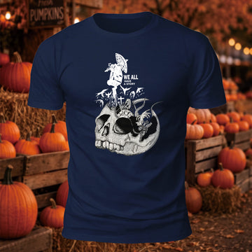 We All Have A Story Skull Printed Short Sleeve T-Shirt