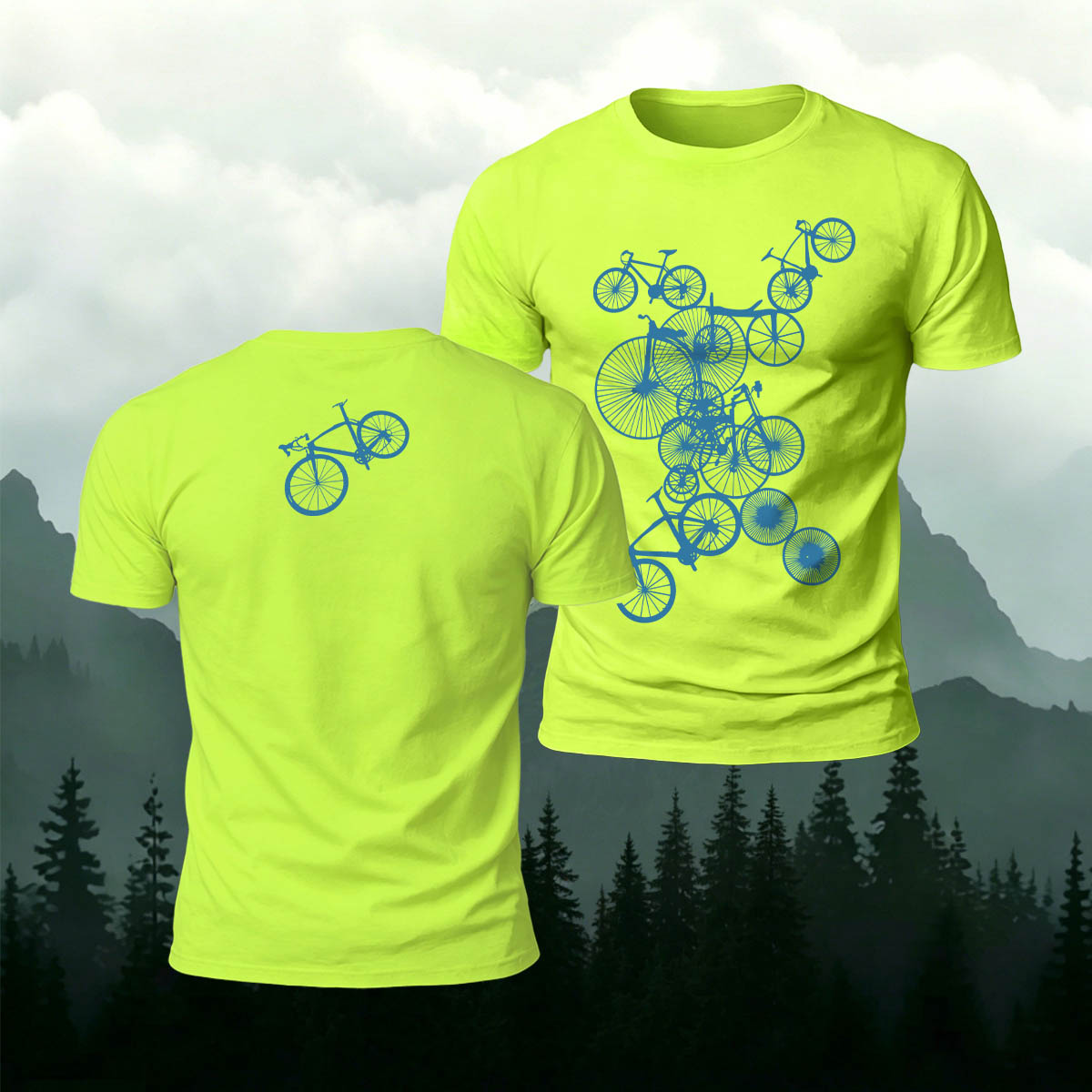 Cycling Enthusiast Art Print Casual Cotton T-Shirt