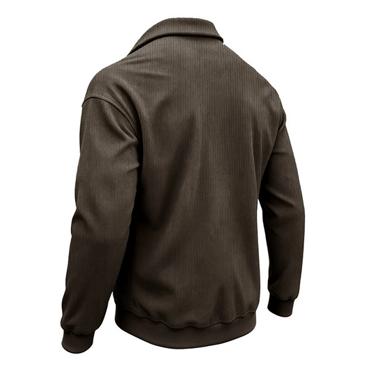 Corduroy Patch Pocket Lapel Button Jacket