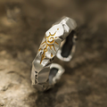 Vintage Rock Surface Sun Totem Open Ring