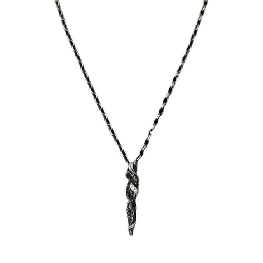 Designer Driftwood Twist Outdoor Pendant Necklace