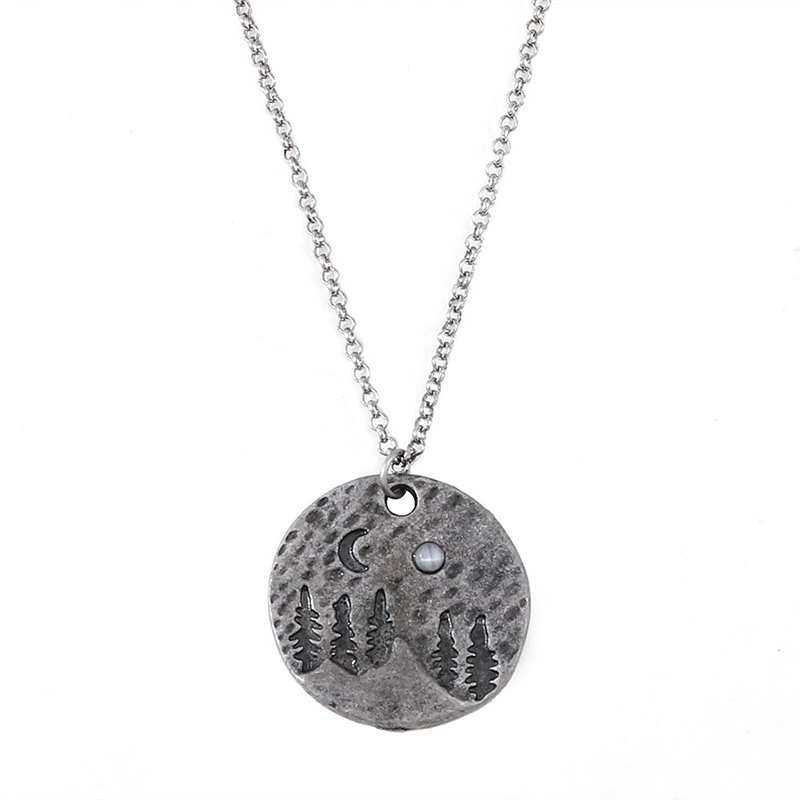 Creative Vintage Forest  and Mountain Pendant Necklace
