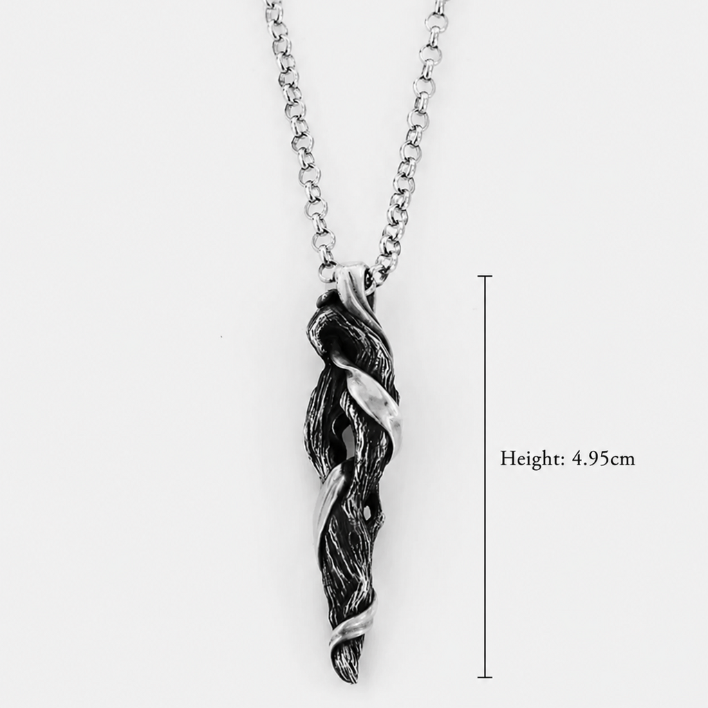 Designer Driftwood Twist Outdoor Pendant Necklace
