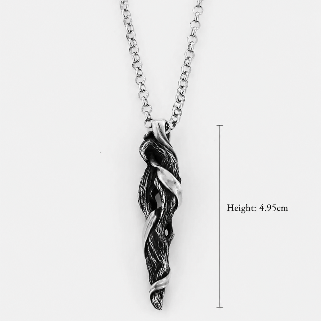Designer Driftwood Twist Outdoor Pendant Necklace