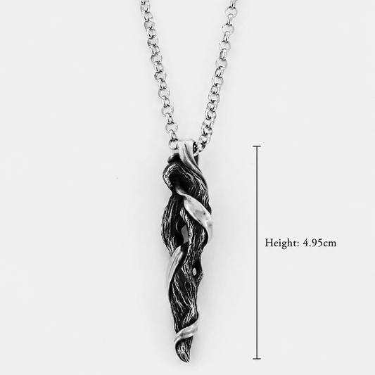 Designer Driftwood Twist Outdoor Pendant Necklace