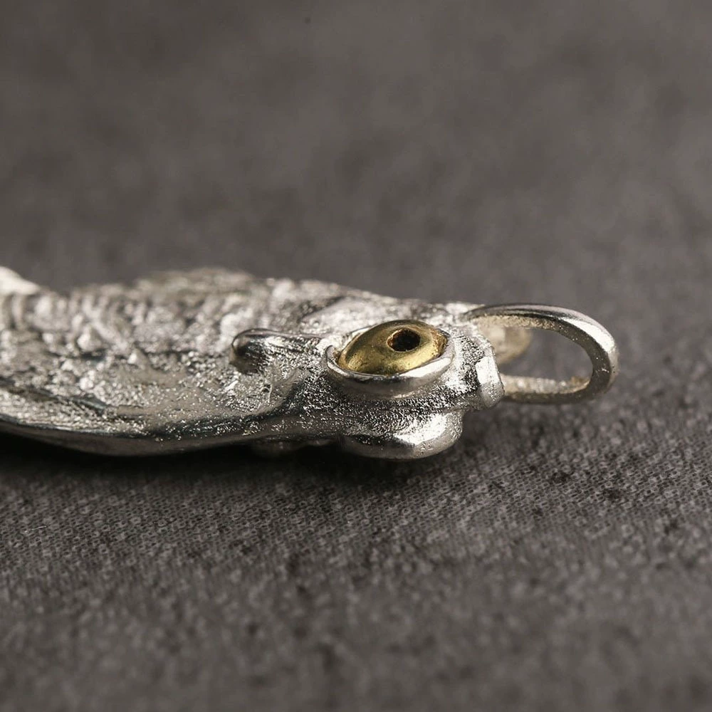 Retro Literary Undead Salted Fish Pendant Necklace