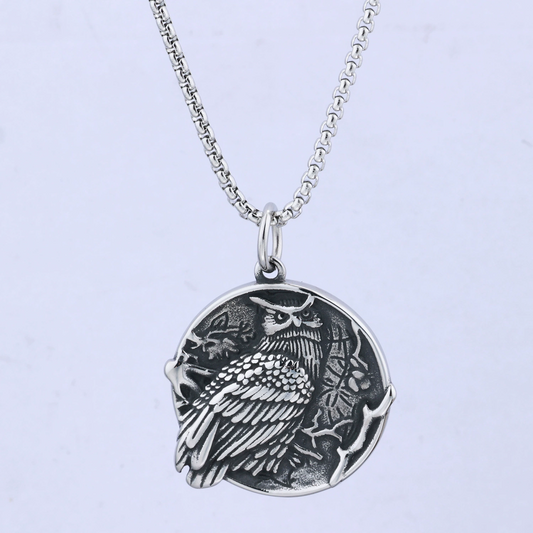 European Myth Vintage Owl Pendant Necklace