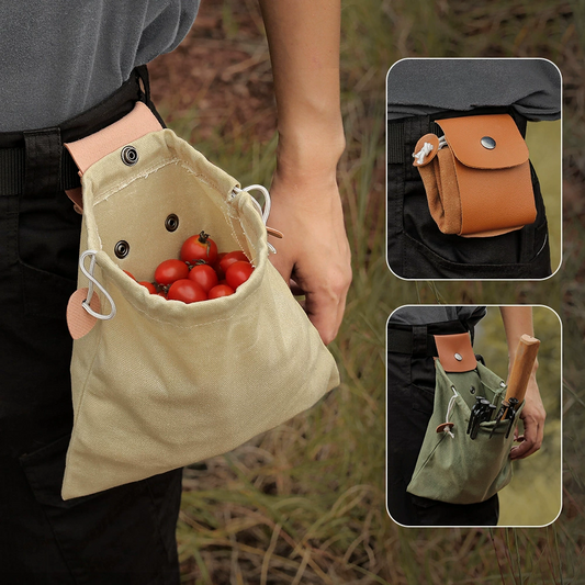 Outdoor Waist-Hung Foldable Canvas Storage Bag