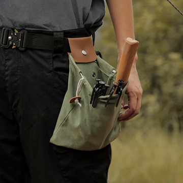 Outdoor Waist-Hung Foldable Canvas Storage Bag