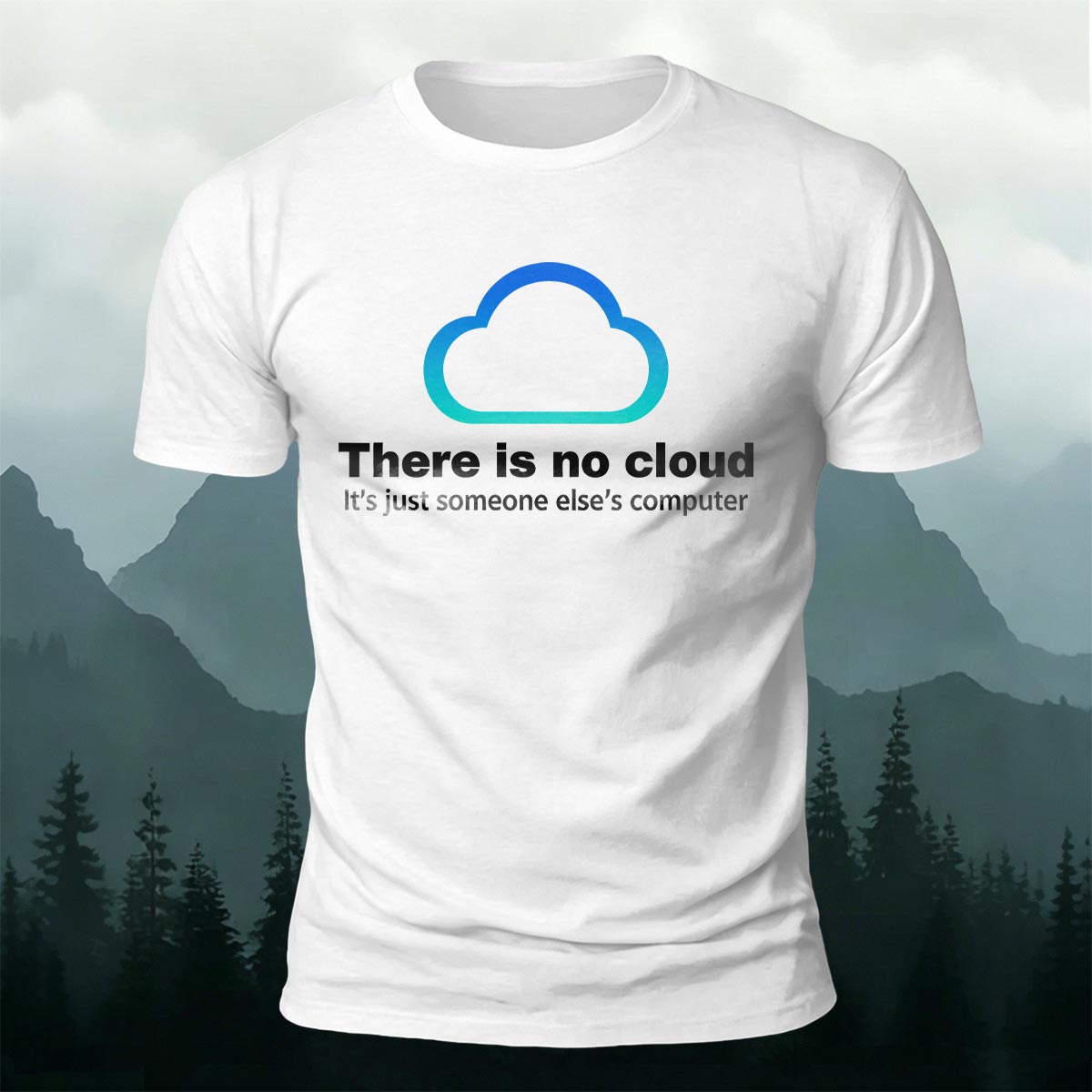 Fun Cloud Simple Creative 100% Cotton Casual T-Shirt