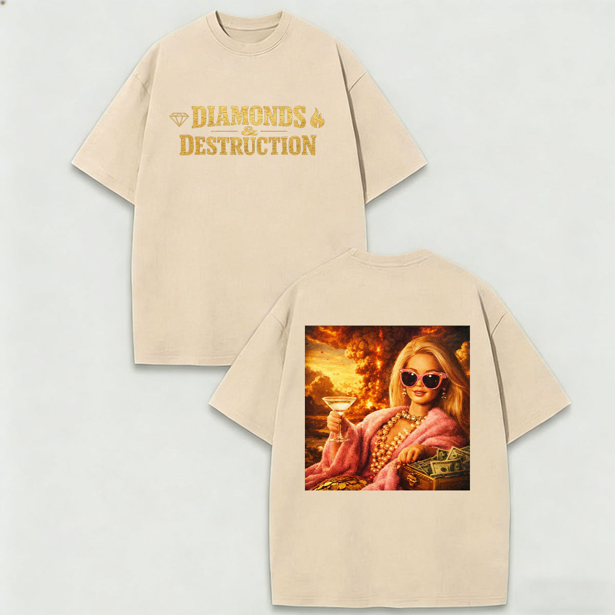 Meme Exploding World Pure Cotton Printed T-Shirt