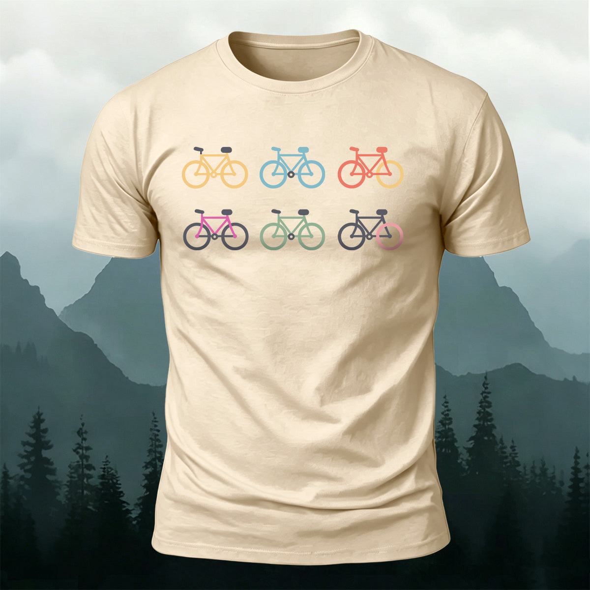 Colorful Cycling Minimalist Casual Breathable Tee